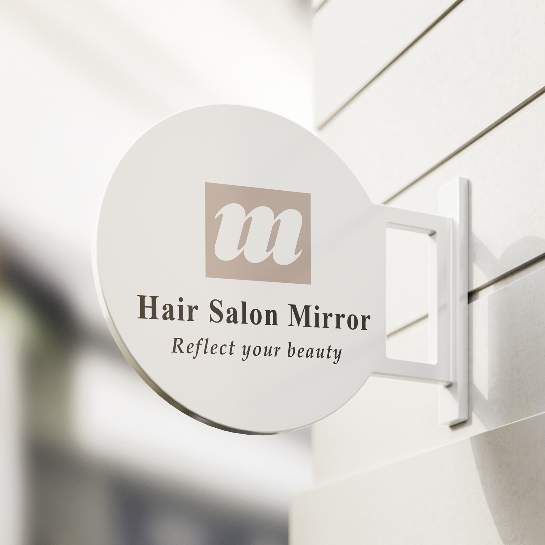 hair salon mirror ロゴ